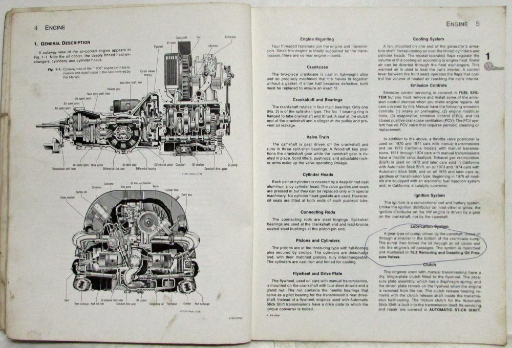 1970 VW BEETLE SERVICE MANUAL PDF visual data 8