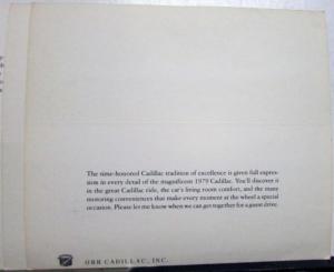 1979 Cadillac Seville The Time Honored Tradition Mailer Postcards