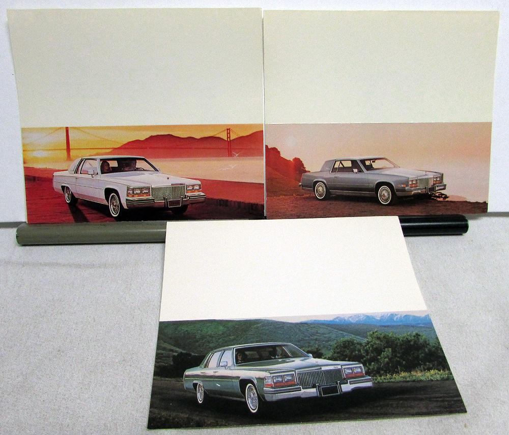 1981 Cadillac Sedan & Coupe DeVille 1985 Eldorado Dealer 3 Postcard Mailer Set