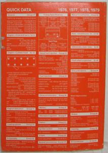 1976-1979 Volkswagen VW Dasher Type 32/33 Service Shop Repair Manual