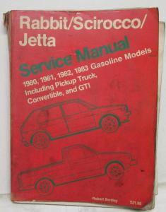 1980-1983 VW Rabbit Scirocco Jetta Incl Pickup Convertible & GTI Service Manual
