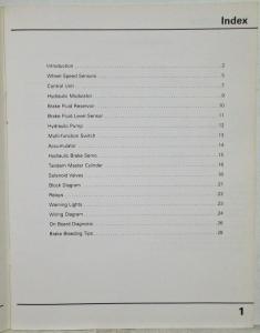 1989 Volkswagen VW Anti-Lock Brake System Service Training Publication
