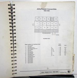 1982 1983 1984 Volkswagen VW Electrical Wiring Diagrams - Rabbit Pickup Scirocco