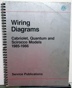 1985-1986 Volkswagen VW Electrical Wiring Diagrams - Cabriolet Quantum Scirocco