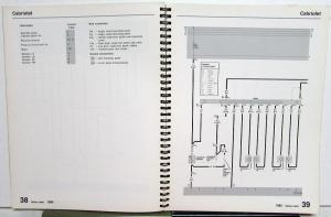 1985-1986 Volkswagen VW Electrical Wiring Diagrams - Cabriolet Quantum Scirocco