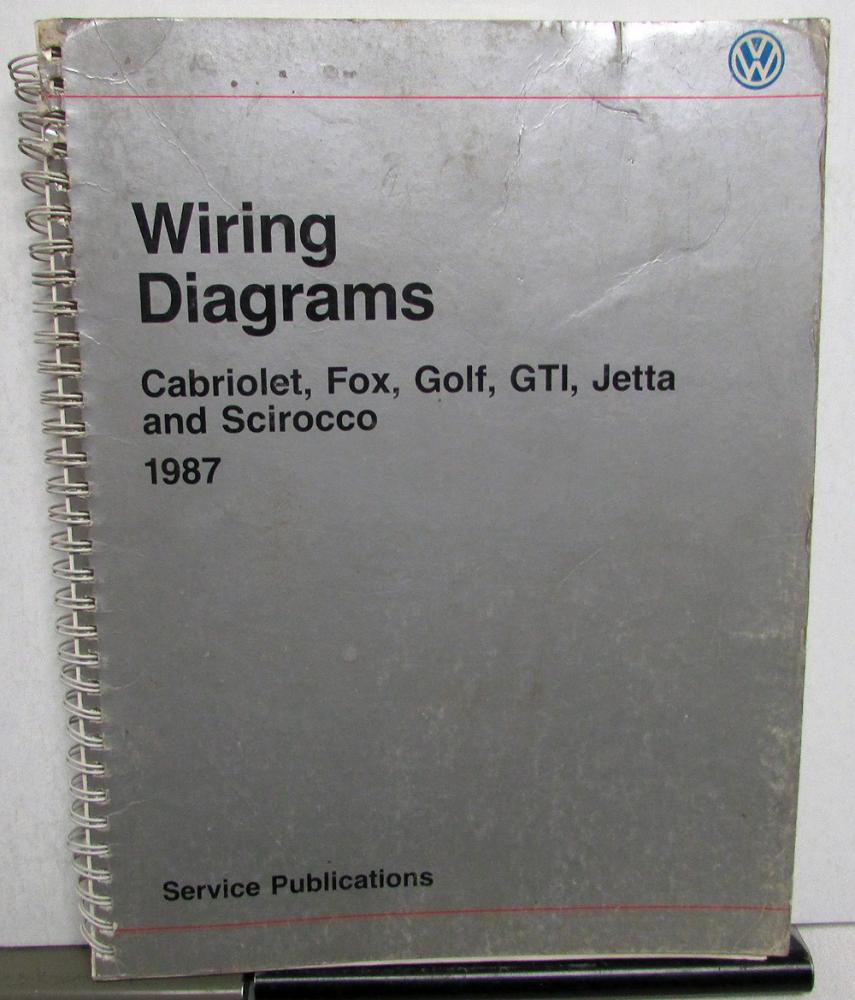 1987 VW Electrical Wiring Diagrams - Cabriolet Fox Golf GTI Jetta Scirocco