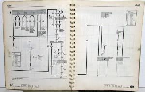 1988 VW Electrical Wiring Diagrams - Cabriolet Fox Golf GTI 16V Jetta Scirocco