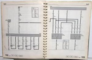 1988 VW Electrical Wiring Diagrams - Cabriolet Fox Golf GTI 16V Jetta Scirocco