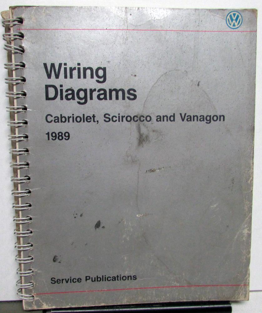 1989 Volkswagen VW Electrical Wiring Diagrams - Cabriolet Scirocco Vanagon