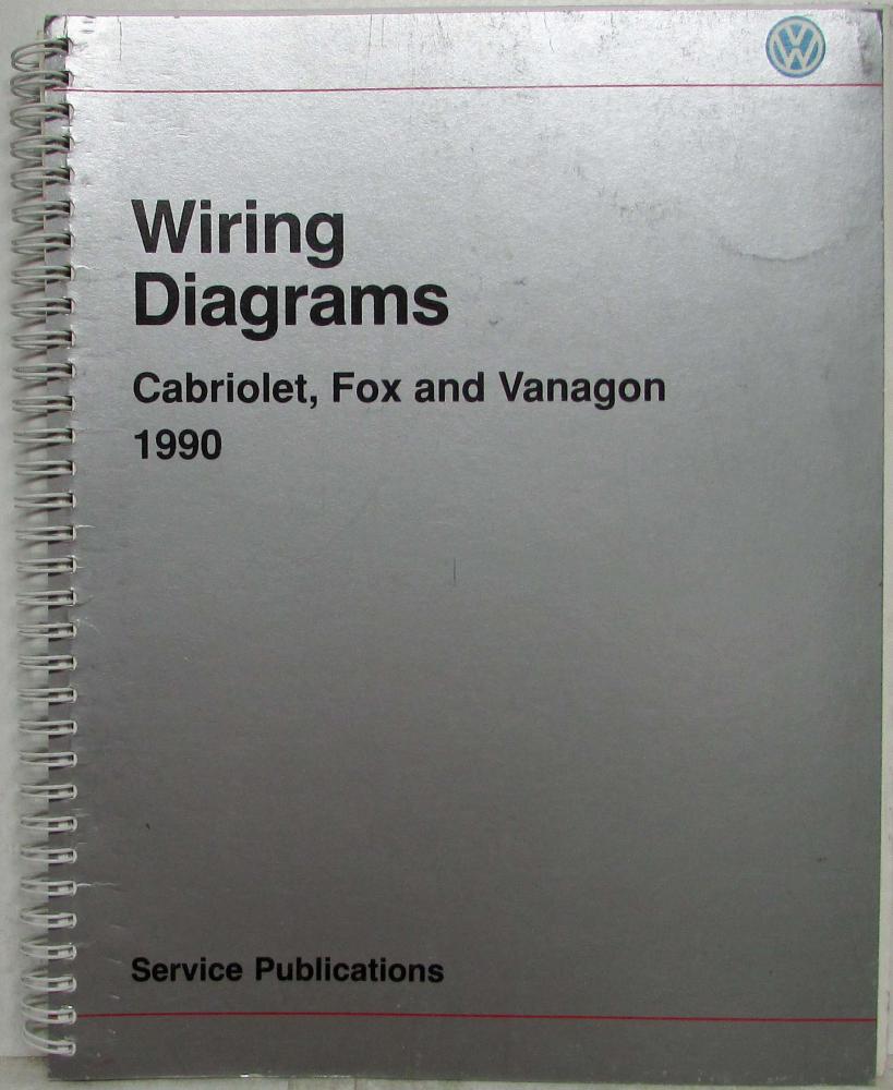 1990 Volkswagen VW Electrical Wiring Diagrams - Cabriolet Fox Vanagon