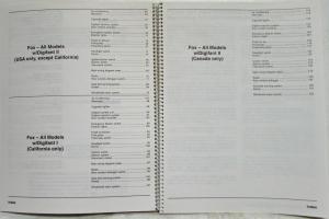 1993 Volkswagen VW Electrical Wiring Diagrams - Cabriolet Fox