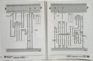 1993 Volkswagen VW Electrical Wiring Diagrams - Cabriolet Fox