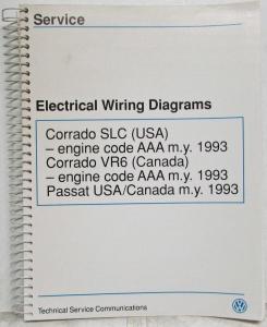 1993 Volkswagen VW Electrical Wiring Diagrams - Corrado Passat