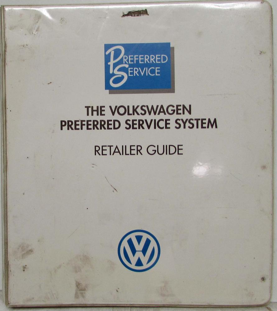 1994 Volkswagen VW Preferred Service System Retailer Guide - Dealer Piece