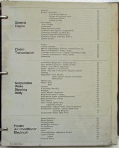 1986-1987 Volkswagen VW Collection of Product Circular/Technical Information