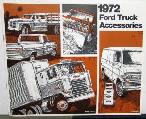 1972 Ford Truck Dealer Accessories Sales Brochure Pickup Bronco Van H/D Options