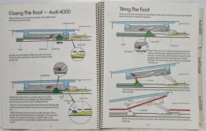 1977-1981 Audi Sunroof ProTraining Booklet with Meeting Guide