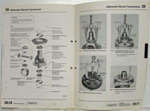 1981 Audi 4000 Type 81 5-Speed Manual Transmission Repair Manual Supplement 46