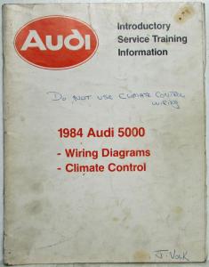 1984 Audi 5000 Wiring Diagrams Climate Control Introductory Service Information