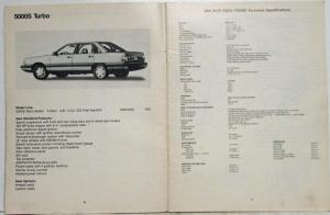 1984 Audi 5000 Introductory Service Training Information - 5000S Wagon Turbo