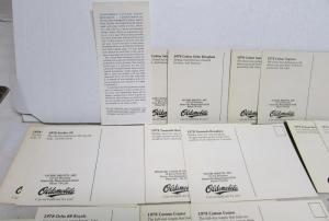 1978 Oldsmobile Toronado Starfire SX Cutlass Delta 88 Ninety-Eight Postcards