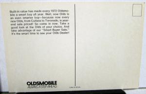 1972 Oldsmobile Cutlass S Smart Buyer Sale NOS Mailers Postcards