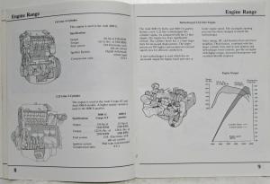 1986 Audi Model Change Information Service Training Information