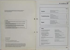 1978 Audi 5000 Type 43 Factory Installed Air Conditioner Repair Manual