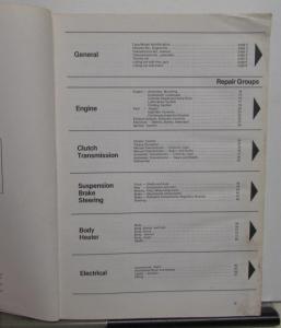 1978 Audi 5000 Type 43 Service Shop Repair Manual