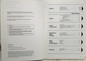 1973-1978 Audi Fox Type 84/85 Service Shop Repair Manual