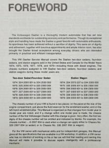 1973-1979 Audi Fox Service Shop Repair Manual