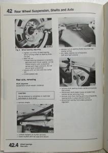 1980 Audi 4000 Type 81 Service Shop Repair Manual