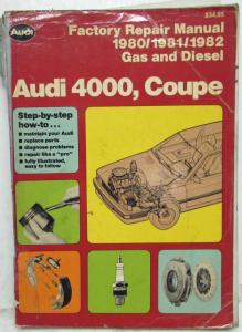 1980-1982 Audi 4000/Coupe Service Shop Repair Manual - Gas and Diesel