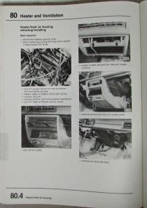 1980-1982 Audi 4000/Coupe Service Shop Repair Manual - Gas and Diesel