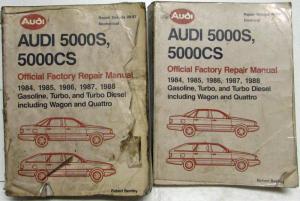 1984-1988 Audi 5000S 5000CS Quattro Repair Manual - Gas - Turbo - Turbo Diesel