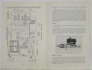 1938 Hupmobile Six Series E-822 Owners Reference Book Manual