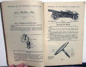 1915 Overland Automobiles Operation Care and Adjustment Owners Manual