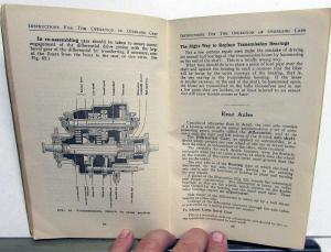 1915 Overland Automobiles Operation Care and Adjustment Owners Manual