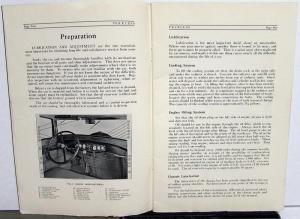 1930 Peerless Standard Eight Information Book Owners Manual