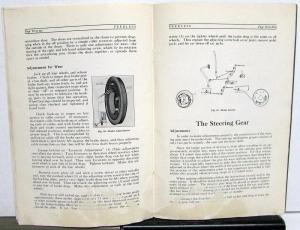 1930 Peerless Standard Eight Information Book Owners Manual