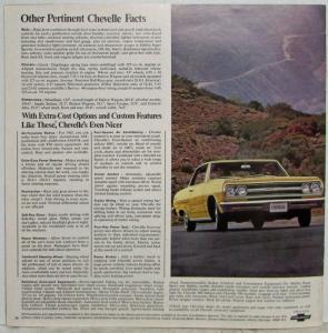 1965 Chevrolet Chevelle Malibu Super Sport SS Wagon Color Sales Brochure REVISED