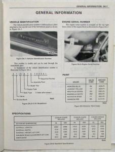 1977 Opel Chassis Service Shop Repair Manual