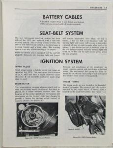 1975 Opel Manta 1900 Service Shop Repair Manual Supplement