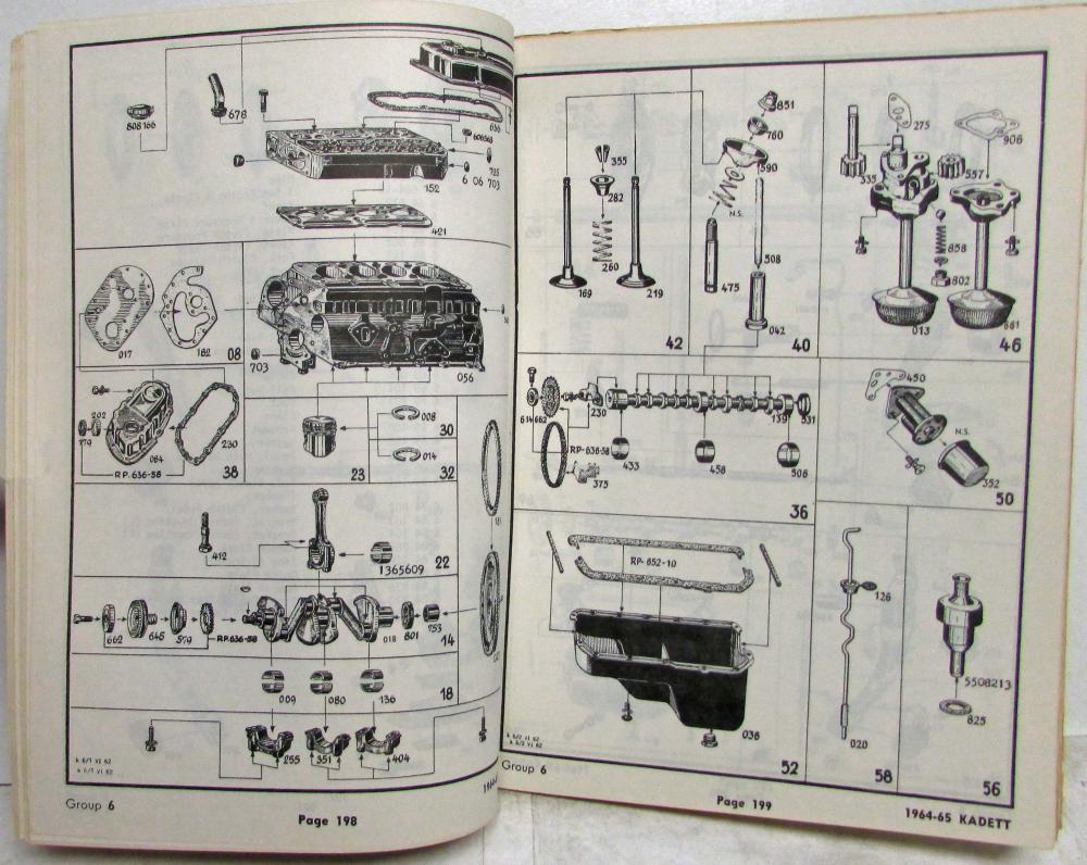 19641966 Opel Kadett 19581962 Olympia Rekord and Caravan Parts Book