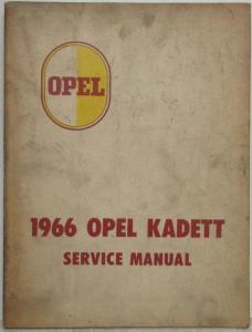 1966 Opel Kadett Service Shop Repair Manual