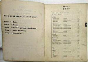 1958 Opel Olympia Rekord Olympia Caravan Delivery Van Service Manual Supplement