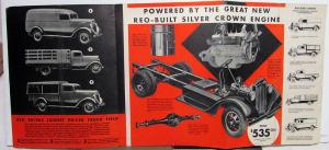 1935 REO Speedwagon 1 1/2 Ton Truck Sales Tri-Fold Brochure