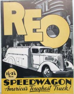 1936 REO 1 1/2 - 2 1/2 Ton Speedwagon Sales Tri-Fold Brochure
