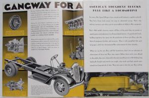 1936 REO 1 1/2 - 2 1/2 Ton Speedwagon Sales Tri-Fold Brochure