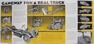 1936 REO 1 1/2 - 2 1/2 Ton Speedwagon Sales Tri-Fold Brochure
